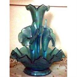 Large Fenton Celeste Blue Stretch Epergne #1219496