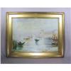 Image 1 : Antique Venice Canal Painting signed Watercolor#1219643