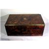 Image 1 : Burl Walnut Lap Desk Travel Box Antique #1219688