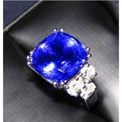 AAA 10ct Cushion Tanzanite Diamond ring gold  #1219746