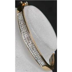 Estate Princess cut diamonds Bangle Bracelet #1219747