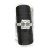 Image 1 : "E Color" Square Emerald Cut Diamond Ring #1219908