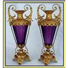 Image 1 : PR AMETHYST BACCARAT GLASS URNS ORMOLU MOUNTS #1220037