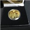 Image 3 : MICHAEL JORDAN GOLD PLATED "MVP" COMMEMORATIVE COIN w/ CASE