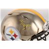 Image 2 : Ben Roethlisberger Signed Steelers Full-Size Chrome Speed Helmet (Beckett COA & Fanatics Hologram)