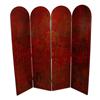 Image 1 : Hand Painted Tibetan Leather Solid Wood Screen #1188320