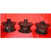 Image 1 : A set 0f three (3) Black Jade Mughal-style bowl#1188522