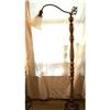 Image 1 : Lamp Floor Bridge Arm Wood Column Brass #1188925