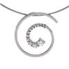 Image 1 : 14k WHITE GOLD DIAMOND NECKLACE CIRCLE JOURNEY#1201004