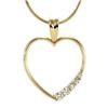 Image 1 : 14k GOLD DIAMOND HEART NECKLACE JOURNEY STYLE  #1201005