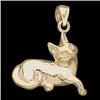 Image 1 : 14k Yellow Gold CAT PENDANT Charm  #1201014