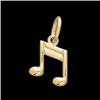 Image 1 : 14k Yellow Gold Charm Musical Note  #1201029