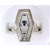 Image 1 : ANTIQUE Style CRYSTAL RING w SAPPHIRE  #1201034