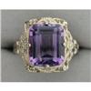 Image 1 : Antique  Filigree Ring AMETHYST 3 CTS! #1201041