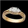 Image 1 : 3 DIAMOND Engagement Ring  Wedding Band #1201042