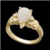 Image 1 : 14k Gold Ring  OPAL  w  DIAMONDS #1201083