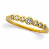 Image 1 : 14k Gold WEDDING BAND 7 DIAMONDS #1201084