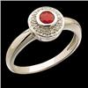 Image 1 : 14k WhiteGold Ring RUBY DIAMONDS  #1201086