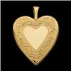 Image 1 : 14k HEART LOCKET Green GOLD Pink GOLD #1201090