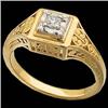 Image 1 : Antique  14k Engagement Ring Diamond .18 CTS! #1201098