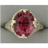 Image 1 : Antique 14k Ring Oval GARNET 3 CARATS!  #1201104