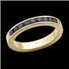 Image 1 : 14k  SAPPHIRE WEDDING BAND .50 CTS! #1201111