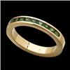 Image 1 : 14k Gold  EMERALD WEDDING BAND Sz 8 #1201112