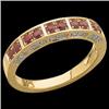 Image 1 : 14k GOLD  RUBY  DIAMOND WEDDING BAND  #1201116