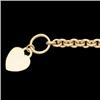 Image 1 : 14k Gold CHARM Bracelet w HEART Charm #1201118