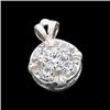 Image 1 : 14k White Gold Pendant DIAMONDS .50 CTS! #1201132