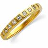 Image 1 : 14k Gold WEDDING BAND 9 DIAMONDS #1201134