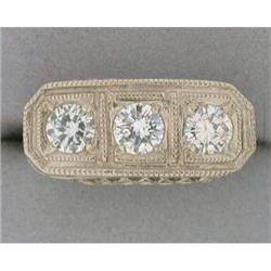 ANTIQUE 3 DIAMOND FILIGREE WEDDING BAND #1201151