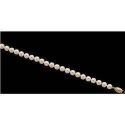 CULTURED  PEARL BRACELET   14K  Clasp #1201152