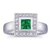 Image 1 : 14k GOLD RING  EMERALDS w DIAMONDS #1201157
