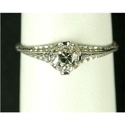 ANTIQUE DIAMOND ENGAGEMENT RING .53 CTS! FINE #1201171