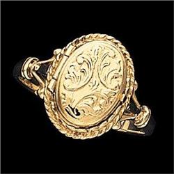 THIS 14K GOLD RING IS LOCKET! Opens for Photos!#1201173