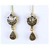 Image 1 : ANTIQUE STYLE EARRINGS ROSE CUT DIAMONDS  #1201174