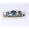 Image 1 : ANTIQUE GOLD  RING SAPPHIRES w OPALS! #1201184