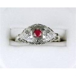 ANTIQUE Style RUBY Ring .16 CARATS! #1201185