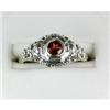 Image 1 : ANTIQUE Style RING w GARNET w FILIGREE #1201186