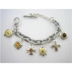Antique Style FOB BRACELET 6 Fob CHARMS  #1201189