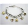 Image 1 : Antique Style FOB BRACELET 6 Fob CHARMS  #1201189