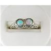Image 1 : ANTIQUE Style RING TWO OPALS w FILIGREE #1201191