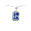 Image 1 : ANTIQUE STYLE LAPIS/DIAMOND NECKLACE! #1201199