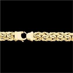  14k GOLD BRACELET  BYZANTINE LINK 7 INCHES #1201217