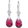 Image 1 : WHITEGOLD EARRINGS  BRAZILIAN GARNET DIAMOND #1201218