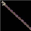 Image 1 : Gold Tennis Bracelet AMETHYSTS 10 CTS!! #1201230