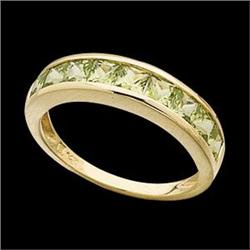 14k GOLD   PERIDOT WEDDING BAND #1201237