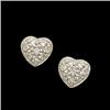 Image 1 : WHITE GOLD HEART  DIAMOND EARRINGS #1201249