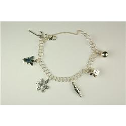 STERLING CHARM BRACELET  CHRISTMAS Charms #1201257